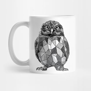 Cute Little Owl Geometric Sketchy Art Mug